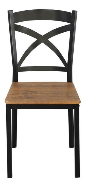 Jídelní set Hungrie (dub tmavý + černá) (pro 4 osoby)