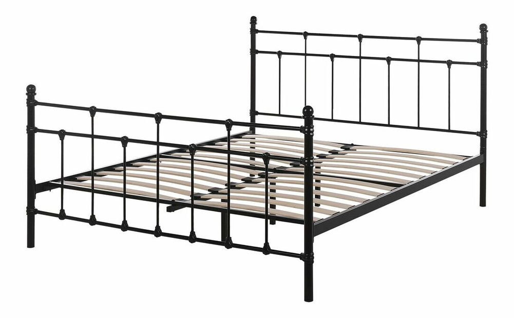 Manželská postel 140 cm Lynza (černá) *výprodej
