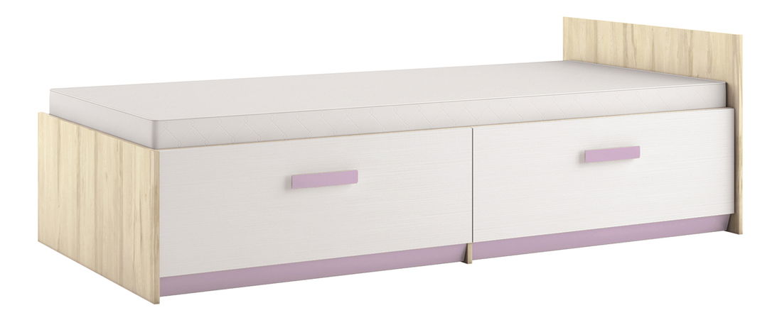 Jednolůžková postel 90 cm Best 14 Bříza + Bílá