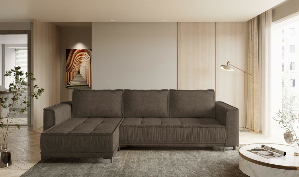 Rohová sedačka Darandenos S (hnědá) (L)