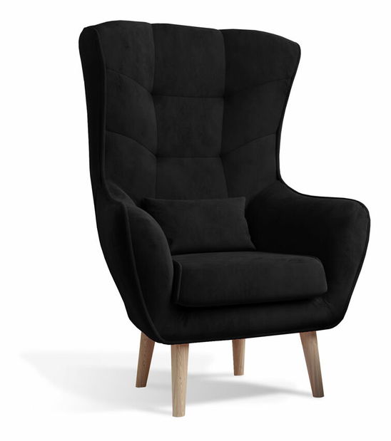 Křeslo ušák Agueda Typ 10 (černé)