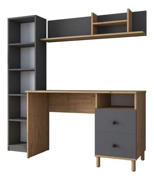 PC stolek Haiti 115 (ořech + antracit)