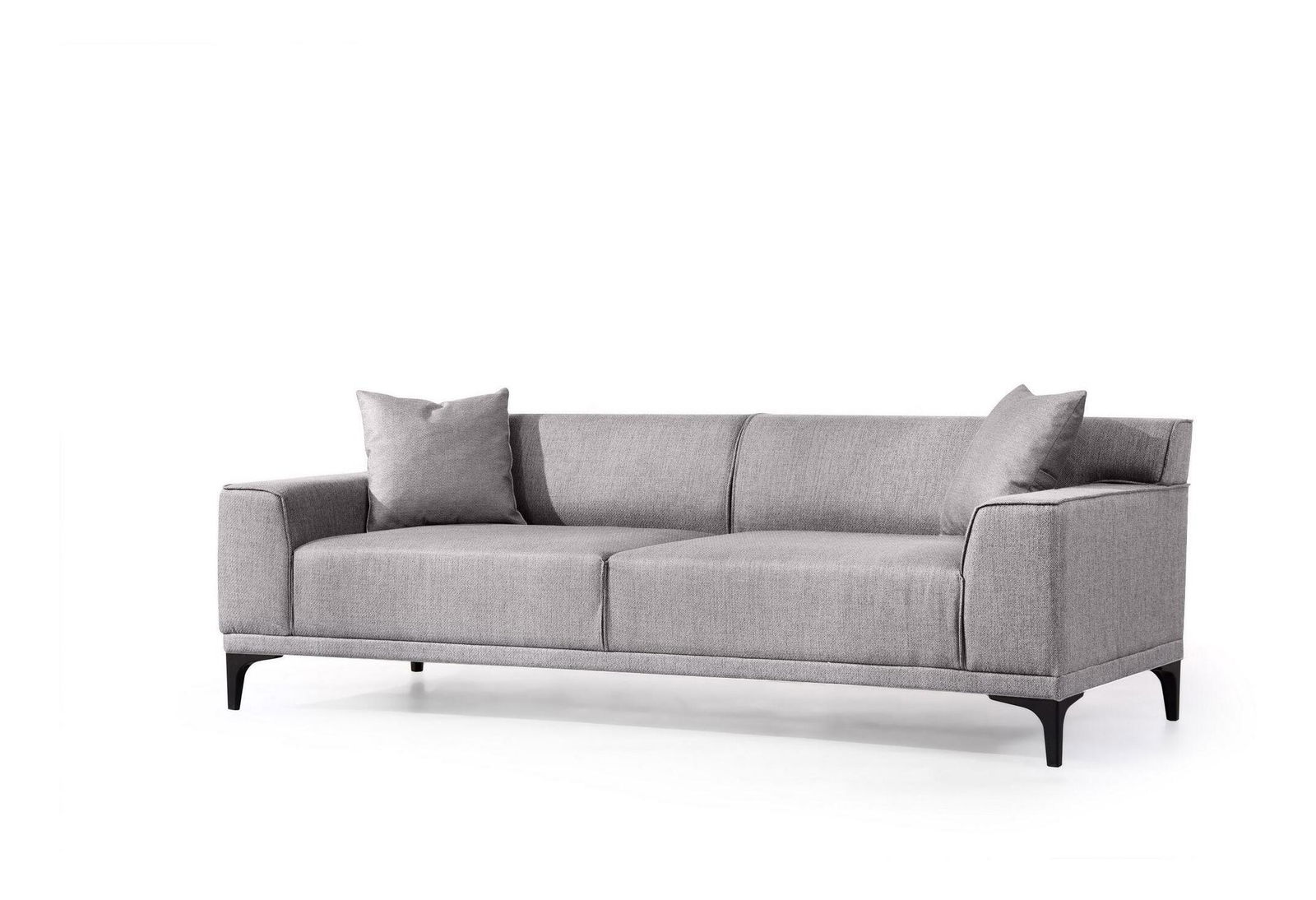 Pohovka trojsedačka Petrafonzo (světle šedá + černá)