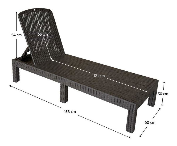 Zahradní lehátko Zanjar (hnědá)