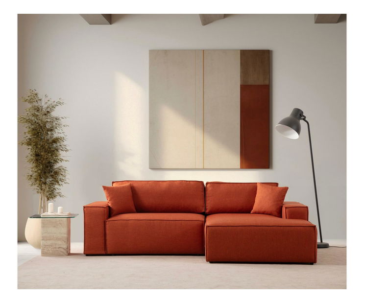 Rohová sedačka Pirlofenzza (s úl. prostorem) (P) (oranžová)