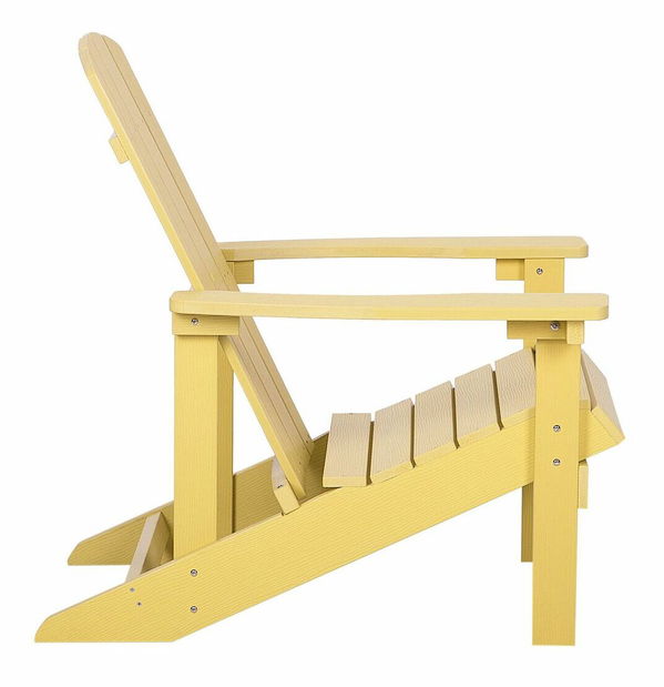 Zahradní židle s podnožkou Adack (žlutá)