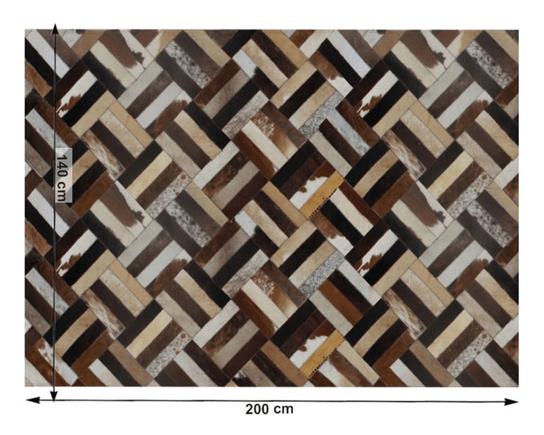 Kožený koberec 140x200 cm Koza typ 2