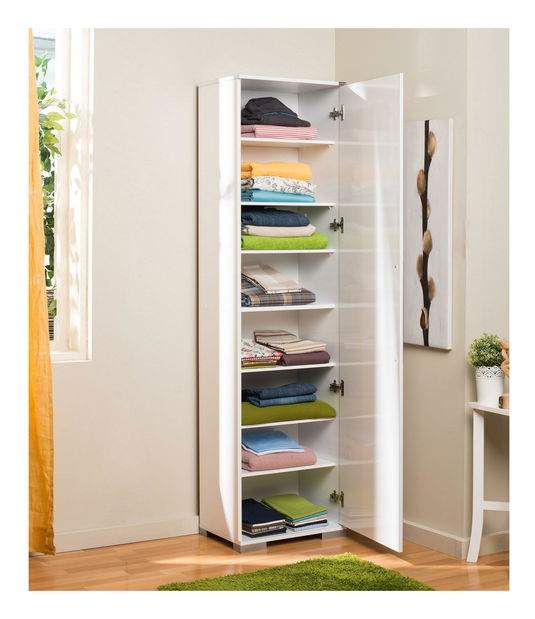 Policová skříň Aderyn (bílá)