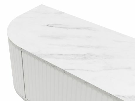 TV skříňka Nerakat (černá + mramor černý)