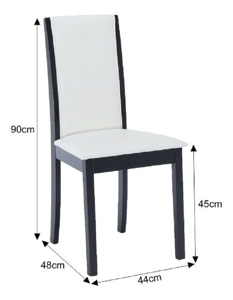 Jídelní židle Verni New (wenge + bílá)