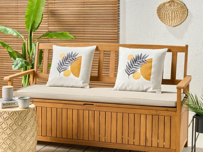 Sada 2 ozdobných polštářů 45 x 45 cm Vioz (bílá)