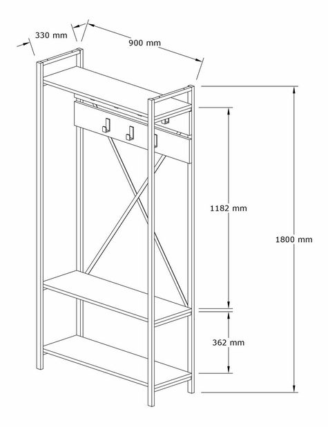 Předsíňová sestava Alfik (bílá)