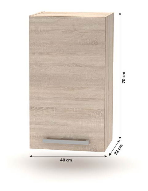 Kuchyň Noliana 240 cm (dub sonoma)