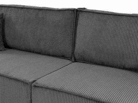 Rozkládací pohovka Kasuna Sztruks (tmavě šedá) (s úl. prostorem)