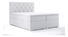 Boxspring postel 180 cm Ronda (bílá ekokůže) (s úložným prostorem)
