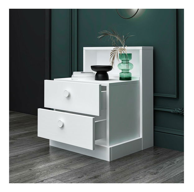 Noční stolek Nilili 3 (bílá)