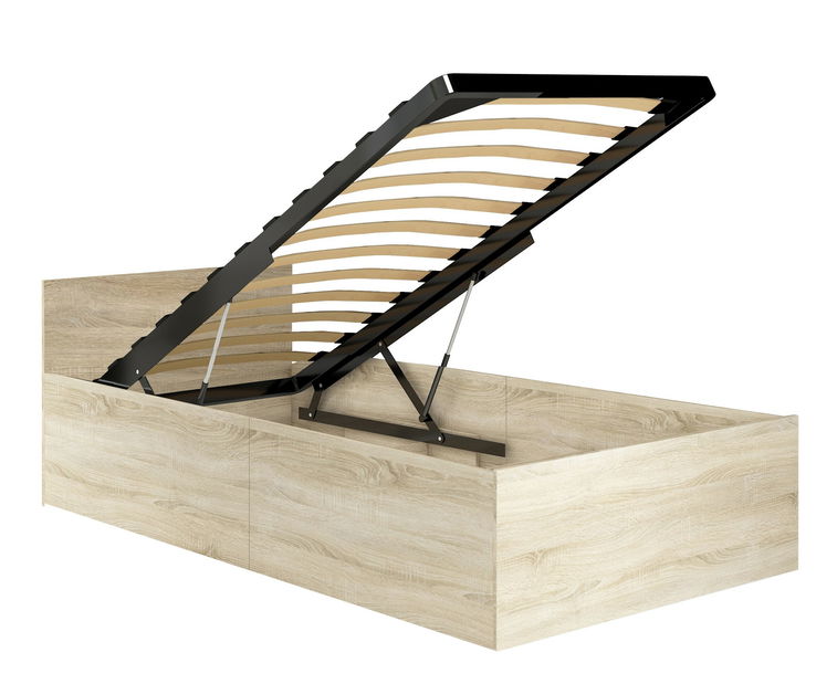 Jednolůžková postel Cezar III (dub sonoma) (s matrací a roštem)