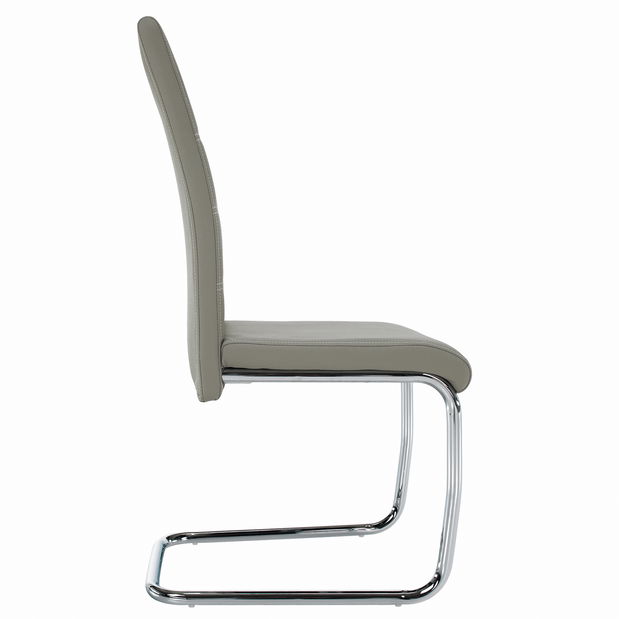 Jídelní židle Abalia New (světlešedá + chrom)