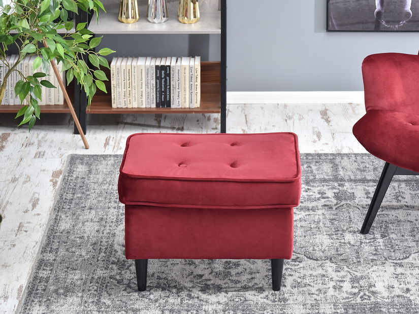 Taburetka Muriera (bordó + ořech)