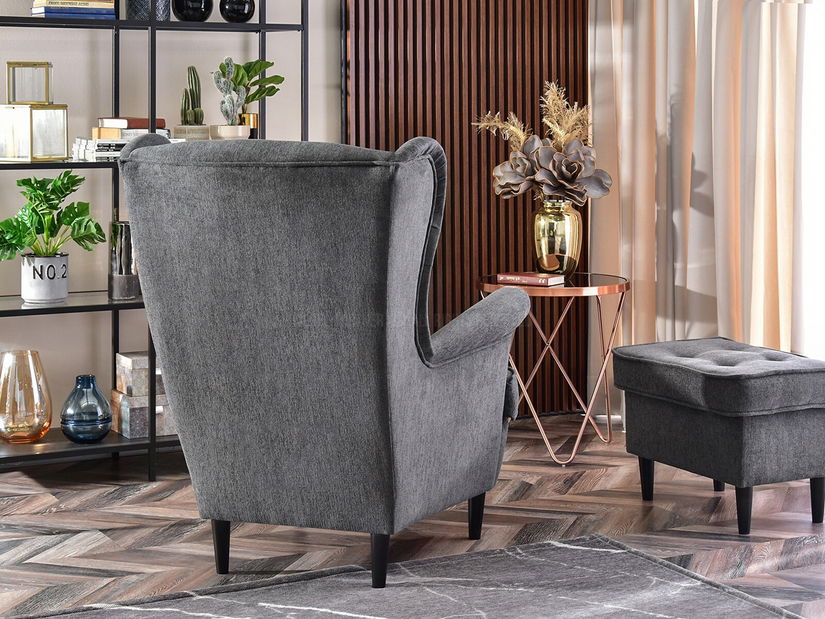 Relaxační křeslo Margis (grafitová + černá)