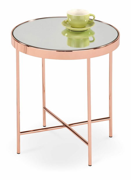 Konferenční stolek Fluir (růžová zlatá)