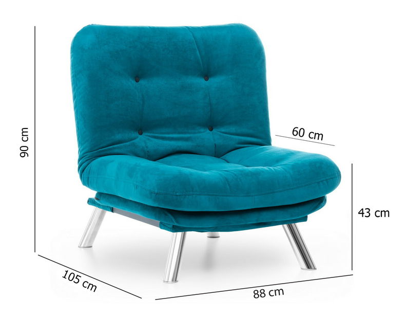 Křeslo Mishike 1 (Petrolejová)