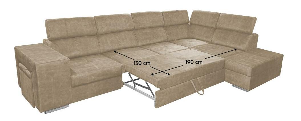 Rohová sedací souprava Maiga BIG (béžová) (P)