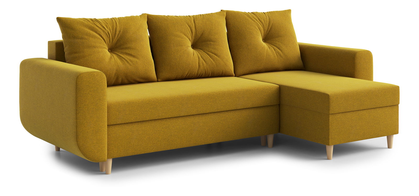  Rohová sedací souprava Eugenie (P) (hořčicová)