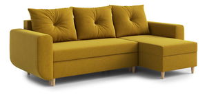  Rohová sedací souprava Eugenie (P) (hořčicová)