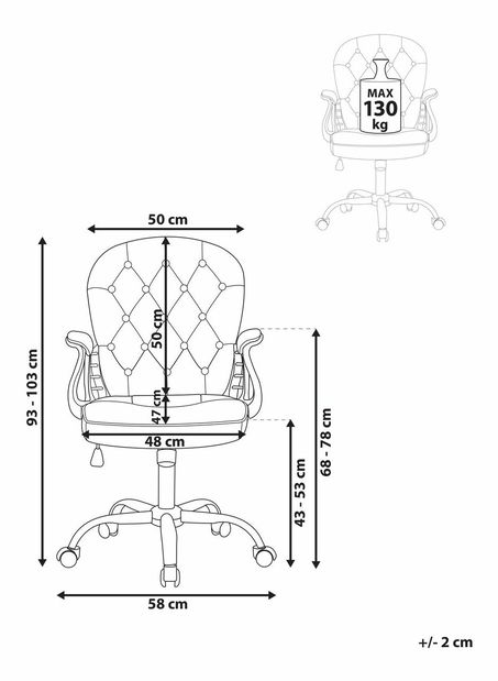 Kancelářská židle Prince (růžová)
