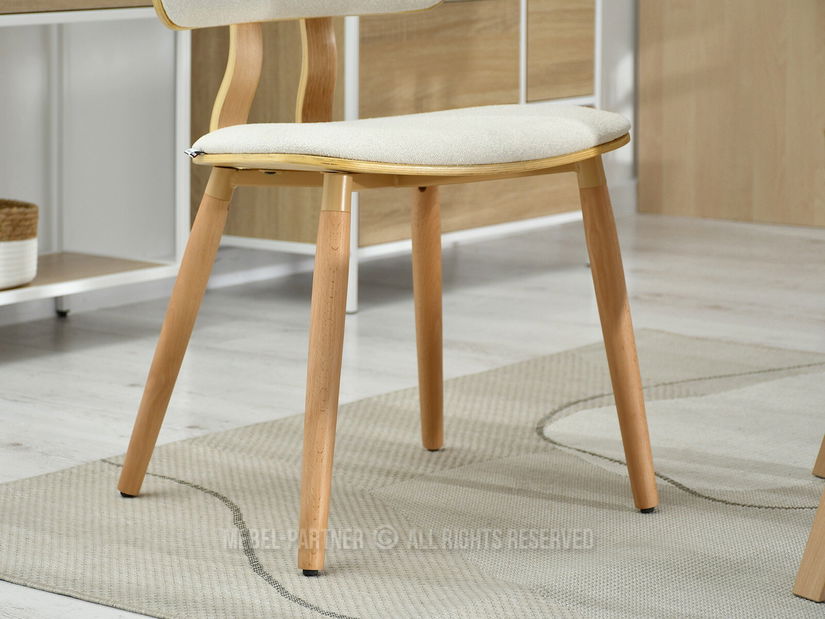 Židle Woodyman (krémová + dub)