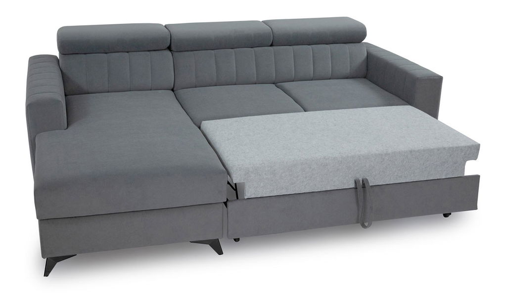 Rohová sedačka Laviosuna (tmavě modrá) (s úl. prostorem) (L)