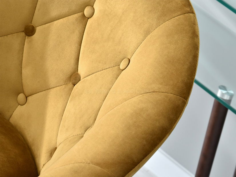 Křeslo Lush 4 (zlatá + chromová)