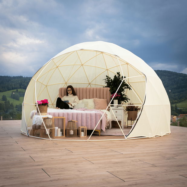 Manželská postel 180 cm Keira (růžová) (s roštem)