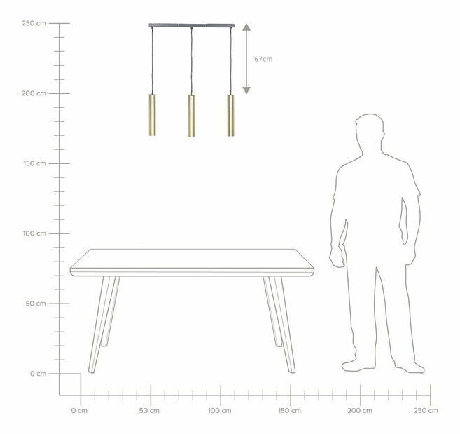 Závěsné svítidlo Bosna (mosazná)