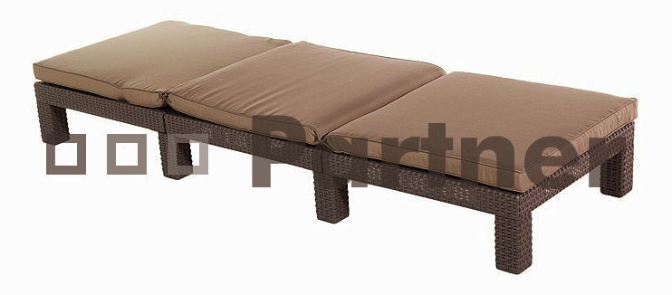 Zahradní lehátko Daytona Plus hnědá (um. ratan)