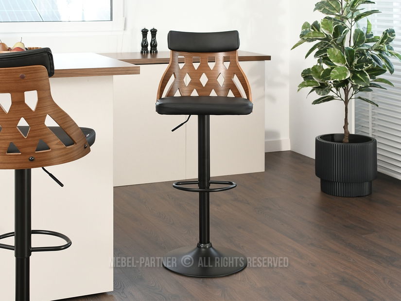 Židle Henriette (ořech tmavý + černá)