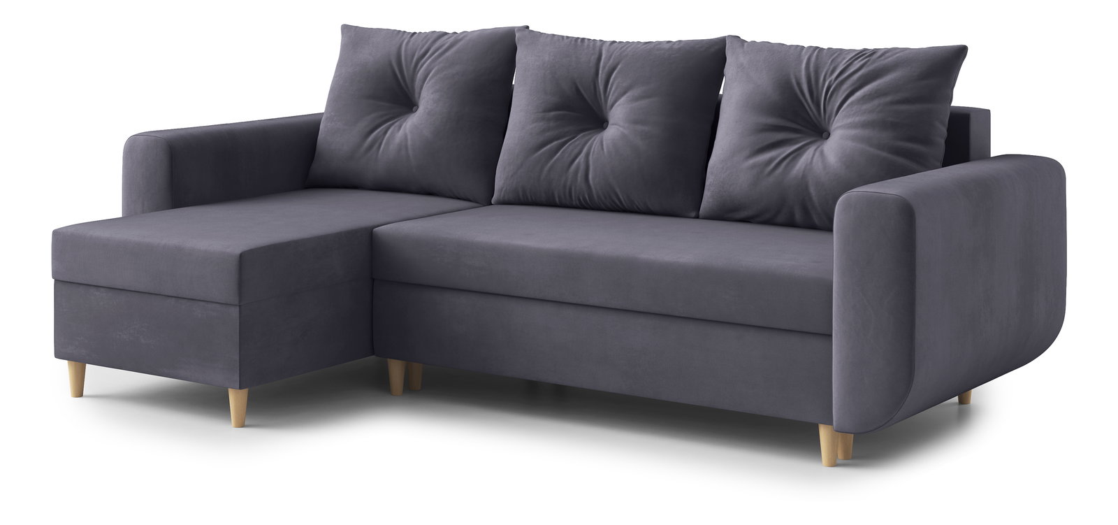  Rohová sedací souprava Eugenie (L) (tmavě šedá)