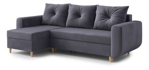  Rohová sedací souprava Eugenie (L) (tmavě šedá)