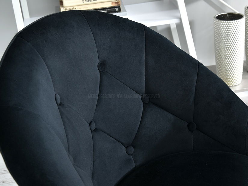 Křeslo Lush 4 (černá + chromová)