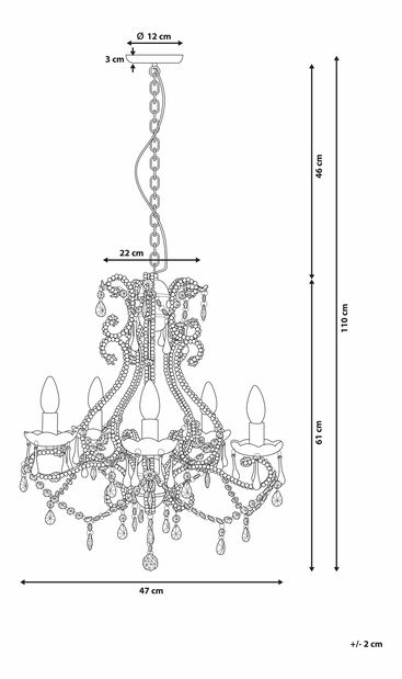 Lustr Asor (stříbrná)