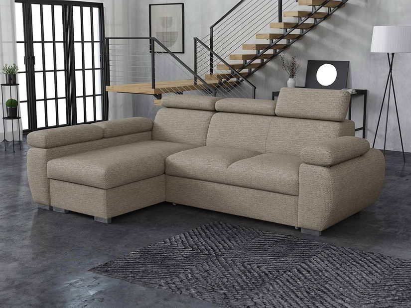 Rohová sedací souprava Gozo (světle šedá)