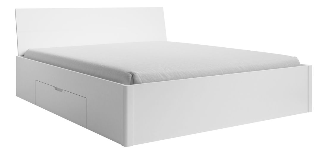 Manželská postel 160 cm Benson Typ 81 (bílá)