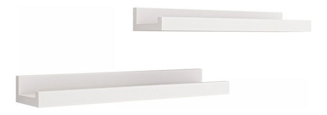 Set 2 ks poliček Daphir (bílá)