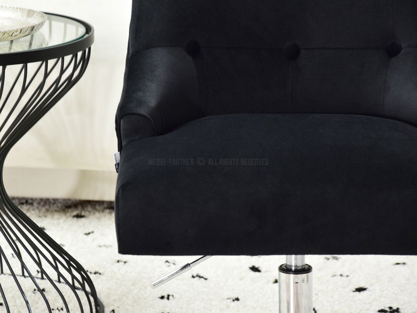 Křeslo Elza (černá + chromová)