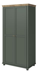 Šatní skříň Elvina S ZJU18 (zelená + dub lefkas tmavý)
