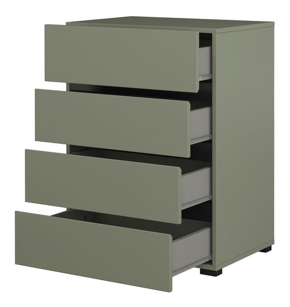 Komoda Crossroad G27 (borovice zelená + černá)