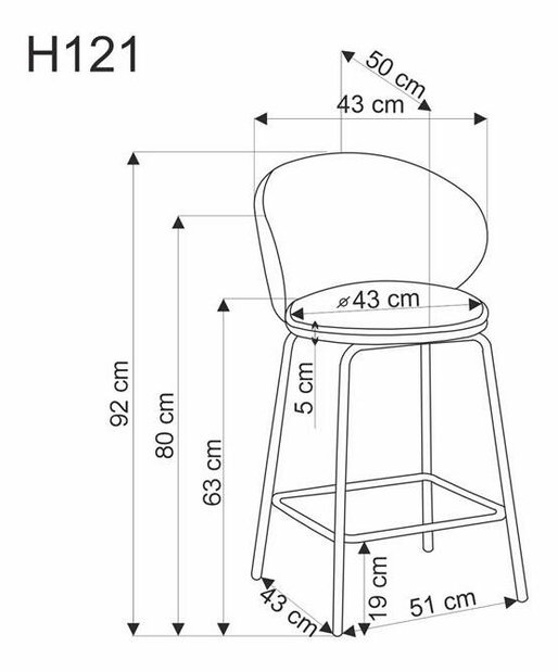 Barová židle Houston (béžová)