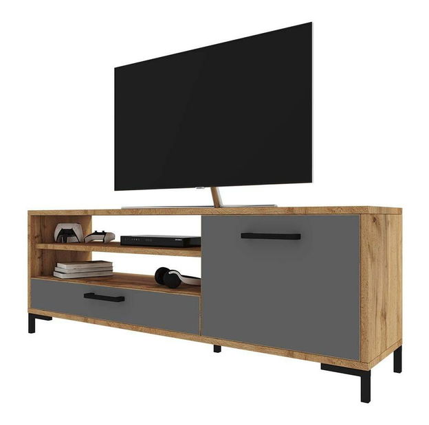TV skříňka/stolek Cascade (dub lancaster + šedá)