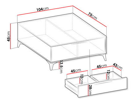 Konferenční stolek Semprum 1SZ (písková béžová)